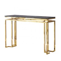 Marble top console table modern design stainless steel frame home furnture