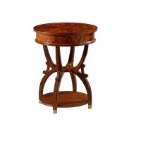 Unique design small round table Solid Wood end Table,Four Legs Wood Round Table